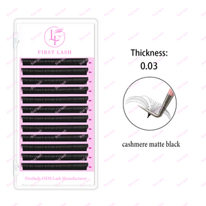 First Lash 0.03 Individual Eyelash Extensions cashmere Matte black Lashes 8-25mm Professionals volume Natural Lash Bulk Wholesale