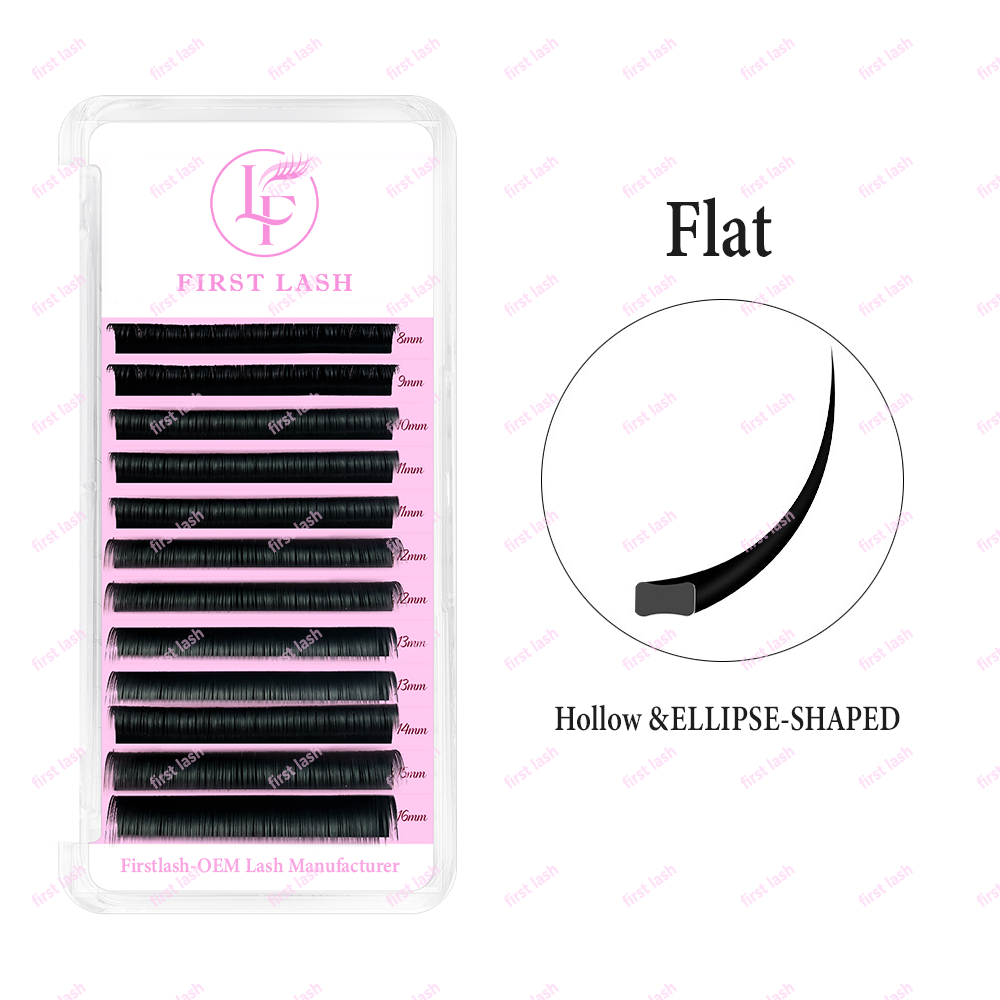 First Lash Ellipse Flat Eyelash Extension Faux Mink Lashes Cashmere Lashes Natural Soft Light