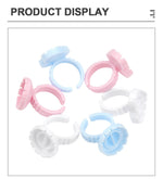 Pink Hart Shape Glue Ring Holder 100 PCS